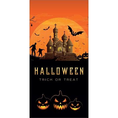 Bannière d'Halloween EUROPALMS, Maison hantée, 90x180cm - Décoration Halloween - Publicité Bannière d'Halloween EUROPALMS, Maison hantée, 90x180cm - Décoration Halloween - Publicité