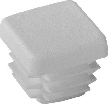Riggatec embout blanc de sécurité pour tube carré de 20 x 20 x 0,8-3 mm - Alutube carré 20 x 20 x 2 mm