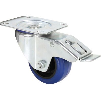 Adam Hall Hardware 372091 - Roulette Pivotante avec Frein Bandage bleu 80 mm - Roulettes - Publicité Adam Hall Hardware 372091 - Roulette Pivotante avec Frein Bandage bleu 80 mm - Roulettes - Publicité