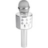 Max KM01 Micro karaoké avec haut-parleurs intégrés BT/MP3 Argent - Microphones vocaux