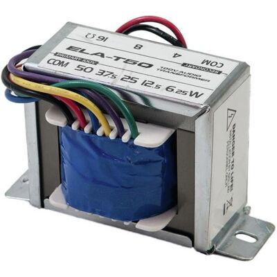 Transformateur Omnitronic ELAT50 - 50 W, Impédance 4-16Ω, Compact - Publicité Transformateur Omnitronic ELAT50 - 50 W, Impédance 4-16Ω, Compact - Publicité
