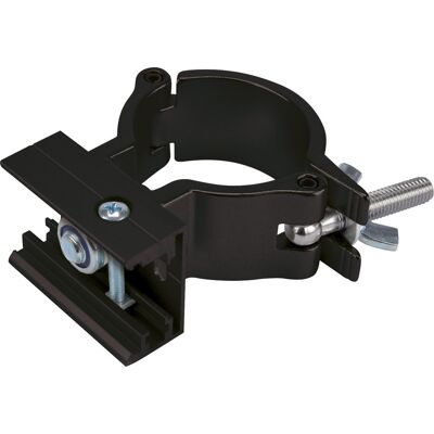 Demi-coupleur Riggatec noir pour barre omnibus triphasée Eutrac avec clip (48–51 mm) - Accessoires pour structures Naxpro-Truss - Publicité Demi-coupleur Riggatec noir pour barre omnibus triphasée Eutrac avec clip (48–51 mm) - Accessoires pour structures Naxpro-Truss - Publicité