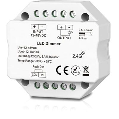 Récepteur Push/Radio ISOLED Sys-Pro - Contrôleur LED - 12-24V - 6A - Publicité Récepteur Push/Radio ISOLED Sys-Pro - Contrôleur LED - 12-24V - 6A - Publicité