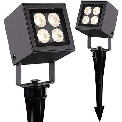Fiai IsoLED Projecteur Extérieur IP65 4x2W CREE Blanc Chaud - Publicité Fiai IsoLED Projecteur Extérieur IP65 4x2W CREE Blanc Chaud - Publicité