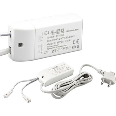 ISOLED LED Transform. MiniAMP 12V/DC, 0-30W, câble de 200cm avec prise plate, 2 prises féminin. - Ballasts - Publicité ISOLED LED Transform. MiniAMP 12V/DC, 0-30W, câble de 200cm avec prise plate, 2 prises féminin. - Ballasts - Publicité