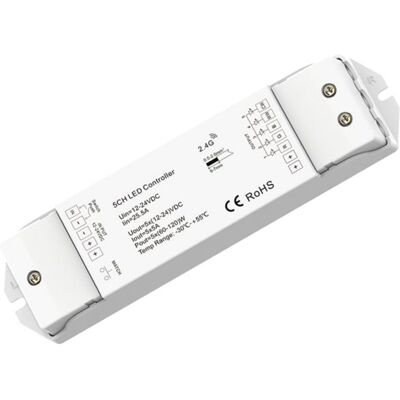 ISOLED Sys-pro Récepteur Push/Radio, blanc dynamique + RVB, 5 sorties PWM, 12-24V. DC, 5x5A - Accessoires divers - Publicité ISOLED Sys-pro Récepteur Push/Radio, blanc dynamique + RVB, 5 sorties PWM, 12-24V. DC, 5x5A - Accessoires divers - Publicité