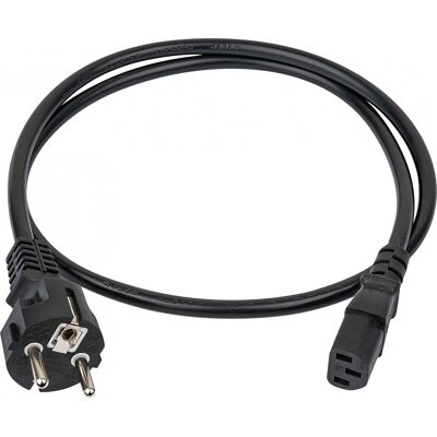 Showtec IEC C13 to Schuko Male - 3 x 1,5 mm² 1 m - Câbles Schuko - Publicité Showtec IEC C13 to Schuko Male - 3 x 1,5 mm² 1 m - Câbles Schuko - Publicité