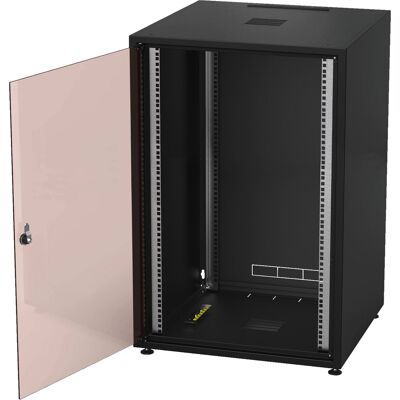 MONACOR RACK-18GD/SW Rack de studio professionnel, 18 RU - Racks - Publicité MONACOR RACK-18GD/SW Rack de studio professionnel, 18 RU - Racks - Publicité
