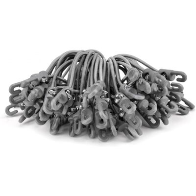 Riggatec Spannfix 4mm - Gris Argenté - 13cm - Cordons de fixation - Publicité Riggatec Spannfix 4mm - Gris Argenté - 13cm - Cordons de fixation - Publicité