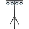 Showtec Luna Four Bar 60 Barre en T à quatre LED RGBW COB de 60 W - Kits complets