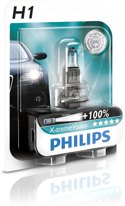 Philips H1 X-treme Vision B1 55W 12V P14,5s 12258XVB1 - Ampoules de phares automobiles