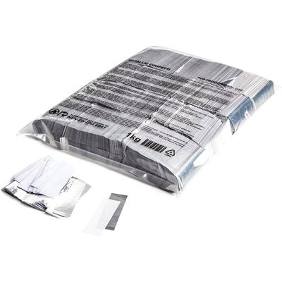 MagicFX Magic FX Slowfall Confetti rectangles 55x17mm - Blanc+Argent - Confettis en papier - Publicité MagicFX Magic FX Slowfall Confetti rectangles 55x17mm - Blanc+Argent - Confettis en papier - Publicité