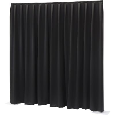 Rideau Molton noir Wentex - 3x2.5m pour théâtre & événements - Publicité Rideau Molton noir Wentex - 3x2.5m pour théâtre & événements - Publicité