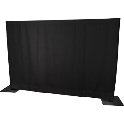 Rideau en satin noir Wentex - 2,8x1,2m Système d'événement - Publicité Rideau en satin noir Wentex - 2,8x1,2m Système d'événement - Publicité