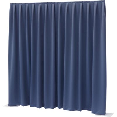 WENTEX P&D; Rideau occultant 260 g/m² Bleu - 330 x 400 cm (L x H) - plissé - Rideaux Pipe & Drape - Publicité WENTEX P&D; Rideau occultant 260 g/m² Bleu - 330 x 400 cm (L x H) - plissé - Rideaux Pipe & Drape - Publicité
