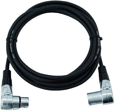 OMNITRONIC câble XLR 3pin 3m 90° bk - Câbles DMX