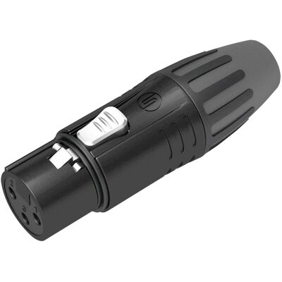 Connecteur SEETRONIC XLR 3P - femelle Contacts argentés - boîtier noir - Connecteur XLR 3 pol. Publicité Connecteur SEETRONIC XLR 3P - femelle Contacts argentés - boîtier noir - Connecteur XLR 3 pol. Publicité