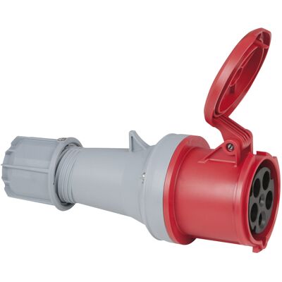 Fiche femelle PCE CEE 63A 400V 5 broches - IP44 - Publicité Fiche femelle PCE CEE 63A 400V 5 broches - IP44 - Publicité