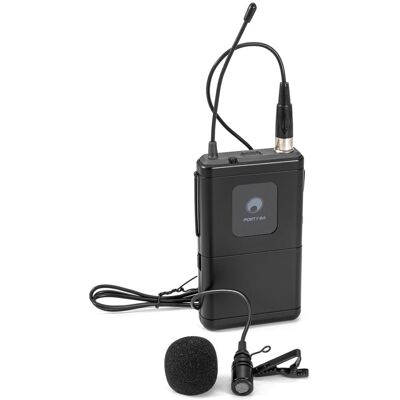 OMNITRONIC PORTY-8A Boîte de transfert + Microphone Lavalier 863.1 MHz - Composants individuels - Publicité OMNITRONIC PORTY-8A Boîte de transfert + Microphone Lavalier 863.1 MHz - Composants individuels - Publicité