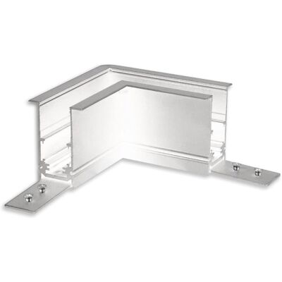 ISOLED Track48 rail d'angle 90° horizontal pour rail encastré, blanc, non conduisant le courant - 3 phases électrique rail 48V - Publicité ISOLED Track48 rail d'angle 90° horizontal pour rail encastré, blanc, non conduisant le courant - 3 phases électrique rail 48V - Publicité