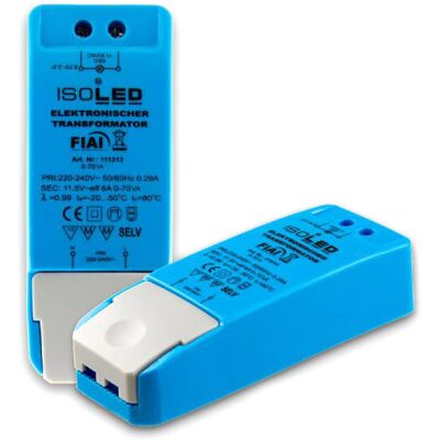 ISOLED Transformateur LED 12V/AC, 0-70VA, , SELV - Ballasts - Publicité ISOLED Transformateur LED 12V/AC, 0-70VA, , SELV - Ballasts - Publicité