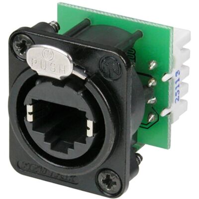 Connecteur RJ45 Neutrik pour châssis, noir - Prise encastrables - Publicité Connecteur RJ45 Neutrik pour châssis, noir - Prise encastrables - Publicité