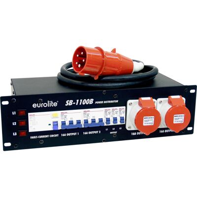 Distributeur de puissance EUROLITE SB-1100B 32A - Distributeur électrique 32 A 400 V - Publicité Distributeur de puissance EUROLITE SB-1100B 32A - Distributeur électrique 32 A 400 V - Publicité