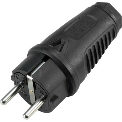 PCE Black rubber electric plug, prof. version - Connecteurs Schuko - Publicité PCE Black rubber electric plug, prof. version - Connecteurs Schuko - Publicité