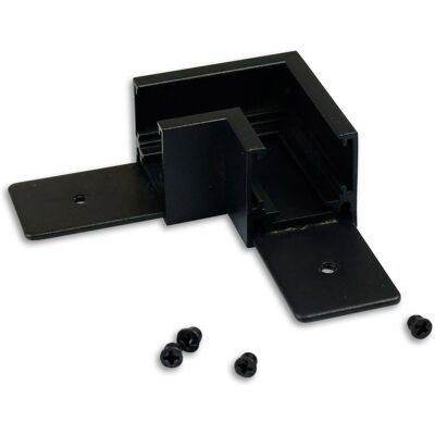ISOLED Track48 rail d'angle 90° horizontal pour rail apparent flat, noir, non transportant du - 3 phases électrique rail 48V - Publicité ISOLED Track48 rail d'angle 90° horizontal pour rail apparent flat, noir, non transportant du - 3 phases électrique rail 48V - Publicité