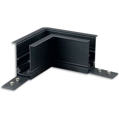 ISOLED Track48 rail d'angle 90° horizontal pour rail encastré, noir, non transportant du courant - 3 phases électrique rail 48V - Publicité ISOLED Track48 rail d'angle 90° horizontal pour rail encastré, noir, non transportant du courant - 3 phases électrique rail 48V - Publicité