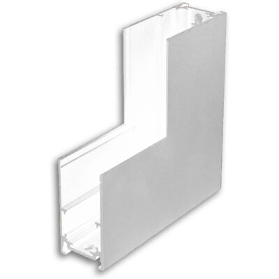 ISOLED Track48 rail d'angle 90° vertical pour rail apparent, blanc, non conduisant le courant - 3 phases électrique rail 48V - Publicité ISOLED Track48 rail d'angle 90° vertical pour rail apparent, blanc, non conduisant le courant - 3 phases électrique rail 48V - Publicité