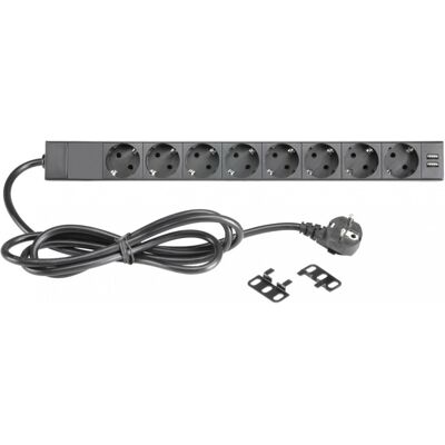 Adam Hall 19" Parts 87471 USB - Multiprise Secteur 8 Prises rackable 19" avec interrupteur et 2 - Multiprises rackables - Publicité Adam Hall 19" Parts 87471 USB - Multiprise Secteur 8 Prises rackable 19" avec interrupteur et 2 - Multiprises rackables - Publicité