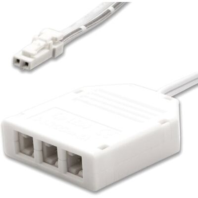 ISOLED MiniAMP 3 fois distributeur (1 prise mascul. sur 3 prises fémin.), 30cm, 2-pole, blanc - Accessoires divers - Publicité ISOLED MiniAMP 3 fois distributeur (1 prise mascul. sur 3 prises fémin.), 30cm, 2-pole, blanc - Accessoires divers - Publicité