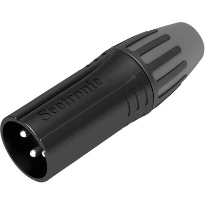 Connecteur SEETRONIC XLR 3P - mâle Contacts argentés - boîtier noir - Connecteur XLR 3 pol. Publicité Connecteur SEETRONIC XLR 3P - mâle Contacts argentés - boîtier noir - Connecteur XLR 3 pol. Publicité