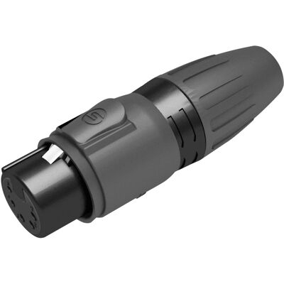 Connecteur SEETRONIC XLR 5P - femelle - IP65 Contacts dorés - boîtier noir - Connecteurs XLR 5 pole - Publicité Connecteur SEETRONIC XLR 5P - femelle - IP65 Contacts dorés - boîtier noir - Connecteurs XLR 5 pole - Publicité
