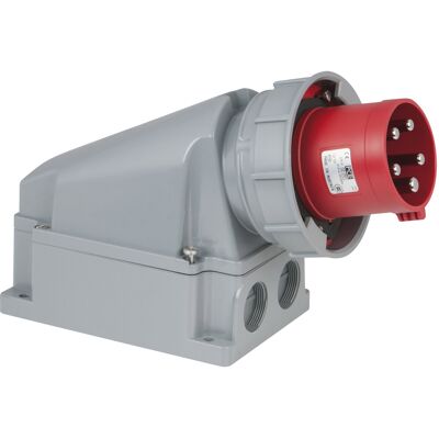 PCE CEE 63A 400V 5P Fixation murale - mâle - Rouge - IP67 - Connecteurs - Publicité PCE CEE 63A 400V 5P Fixation murale - mâle - Rouge - IP67 - Connecteurs - Publicité
