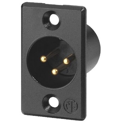 Neutrik NC3MP-B - 3-pol XLR Châssis Connecteur mâle - Prise encastrables - Publicité Neutrik NC3MP-B - 3-pol XLR Châssis Connecteur mâle - Prise encastrables - Publicité