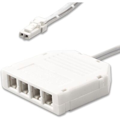 ISOLED MiniAMP 4 fois distributeur (1 prise mascul. sur 4 prises féminin.), 30cm, 2-pole, blanc - Accessoires divers - Publicité ISOLED MiniAMP 4 fois distributeur (1 prise mascul. sur 4 prises féminin.), 30cm, 2-pole, blanc - Accessoires divers - Publicité