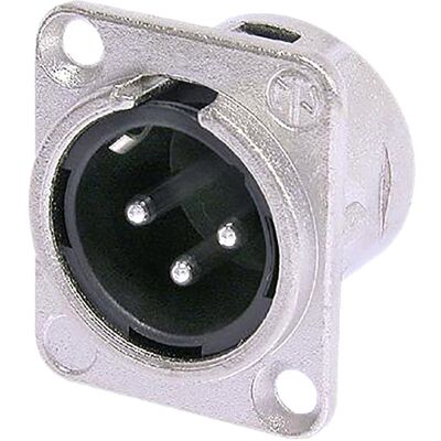 Neutrik NC3MD-L-1 - Embase XLR 3 pôles mâle, forme D, nickelée - Prise encastrables - Publicité Neutrik NC3MD-L-1 - Embase XLR 3 pôles mâle, forme D, nickelée - Prise encastrables - Publicité