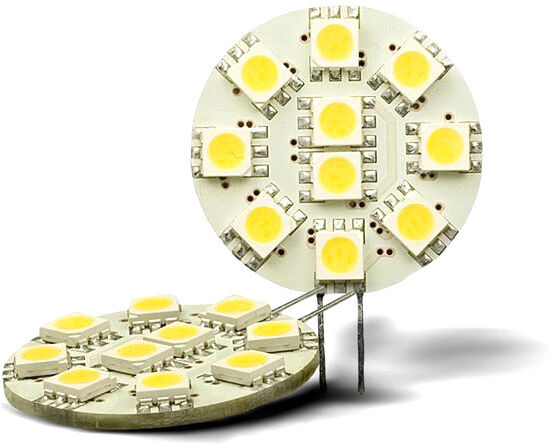 ISOLED Pastille LED G4 10 SMD, 2W, blanc chaud, broche latérale - Lampes LED socle G4