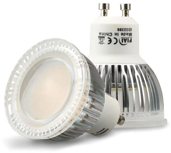 ISOLED Ampoule LED GU10 6 W verre diffuse, 120°, blanc chaud - Lampes LED socle GU10