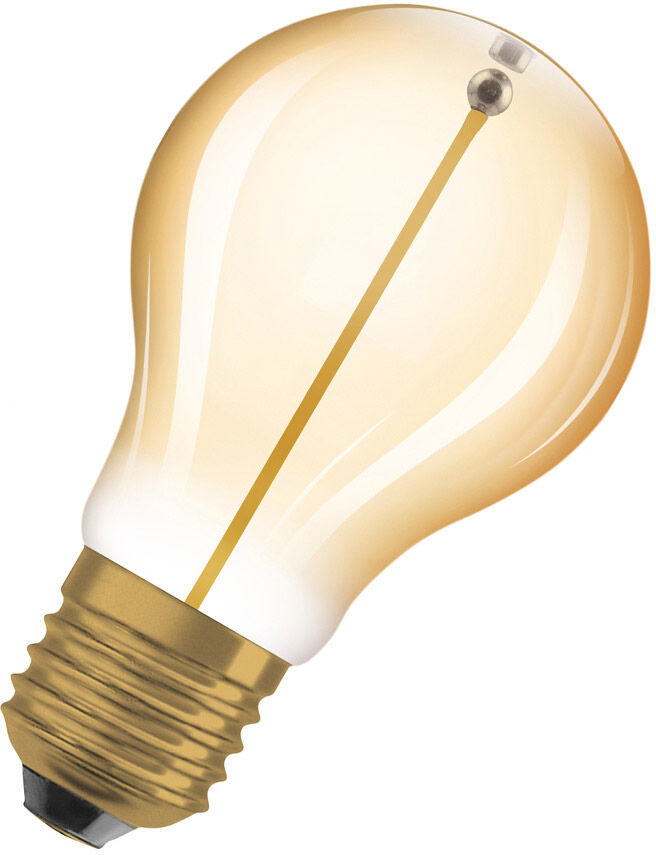 OSRAM Vintage 1906® LED CLASSIC A, Globe et EDISON AVEC FILAMENT-STYLE MAGNÉTIQUE 1.8W 827 Or E27 - Lampes LED socle E27