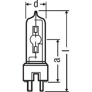 OSRAM HMI DIGITAL 200W - Lampes halogènes, socle GY9.5