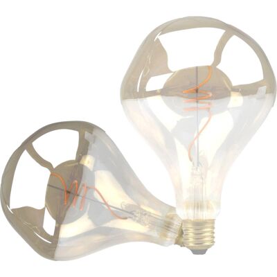 ISOLED E27 Vintage Line LED ampoule ronde A125, fumé, irrégulier, 4W 2200K - Lampes LED socle E27 - Publicité ISOLED E27 Vintage Line LED ampoule ronde A125, fumé, irrégulier, 4W 2200K - Lampes LED socle E27 - Publicité