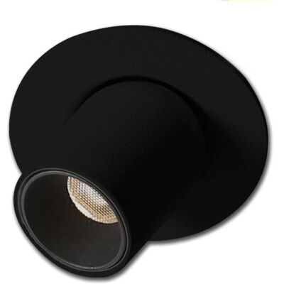 ISOLED Spot LED orientable, gamme MiniAmp, col noir, 3W, 24VDC, blc chd, 3000K, gradable - Luminaires encastrés - Publicité ISOLED Spot LED orientable, gamme MiniAmp, col noir, 3W, 24VDC, blc chd, 3000K, gradable - Luminaires encastrés - Publicité
