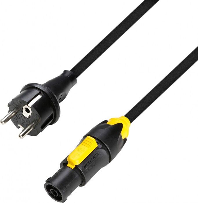 Adam Hall Cables 8101 TCON 0300 - Cordon d'alimentation CEE 7/7 vers Neutrik ® powerCON TRUE1 TOP - Câbles Powercon