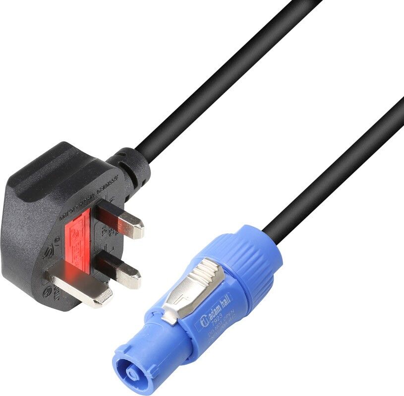 Adam Hall Cables 8101 PCON 0150 X GB - Cordon d'alimentation BS1363/A - PowerLink 1,5 mm² 1,5 m UK - Câbles Speakon