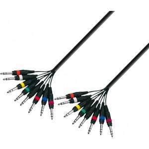 Adam Hall Cables 3 STAR L8 VV 0300 - Câble Multipaire 8 x Jack 6,35 mm TRS stéréo vers 8 x Jack - Câbles multicore