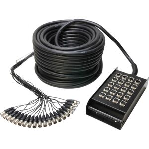 Adam Hall Cables K 20 C 50 - Câble Multipaire avec Boîtier de Scène 16/4 50 m - Stage box & stage drums