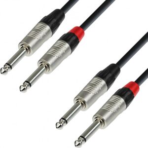 Adam Hall Cables 4 STAR TPP 0150 - Câble Audio REAN 2 x Jack 6,35 mm mono vers 2 x Jack 6,35 mm - Câble à prise jack